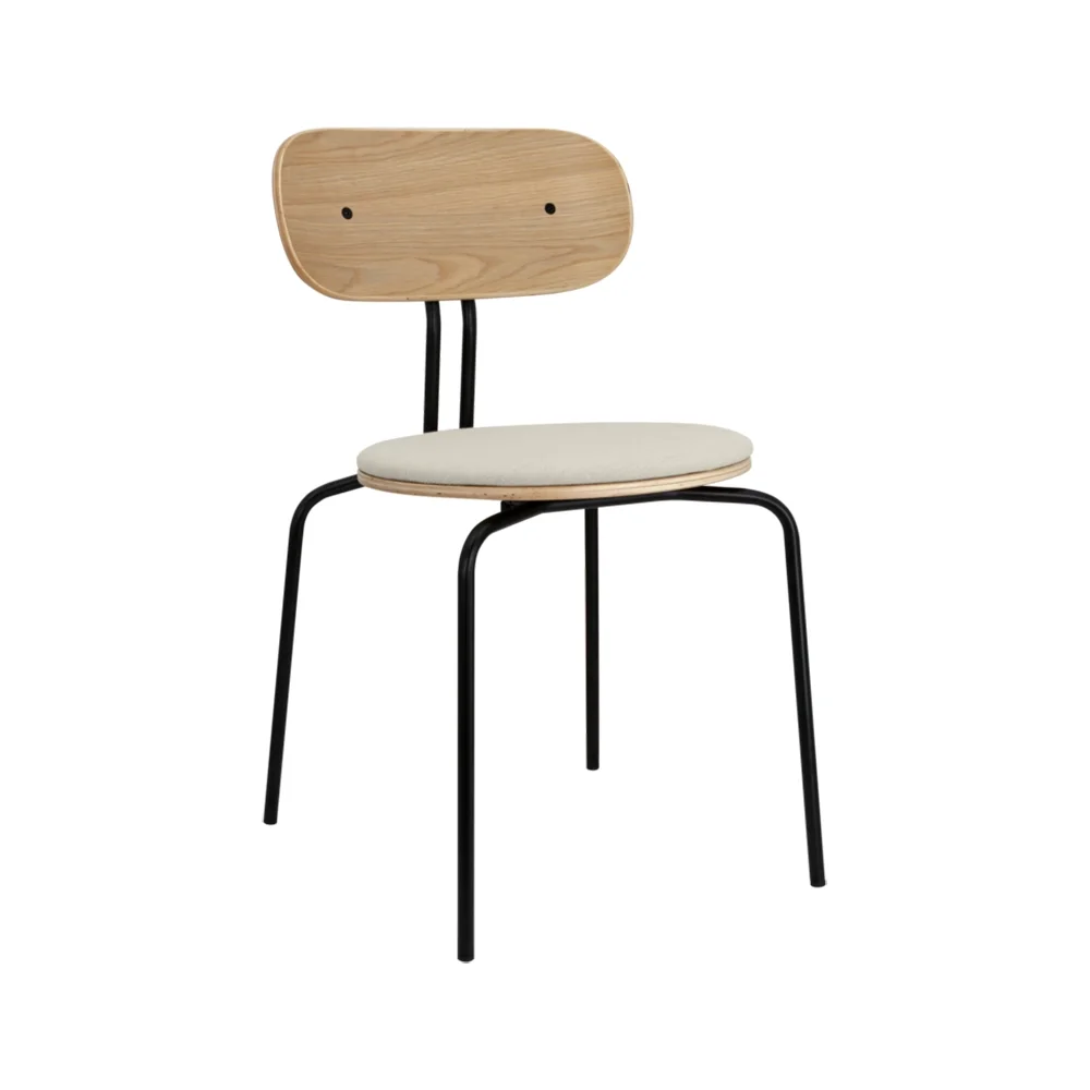 Curious ruokatuoli tammi/musta metalli White Sands