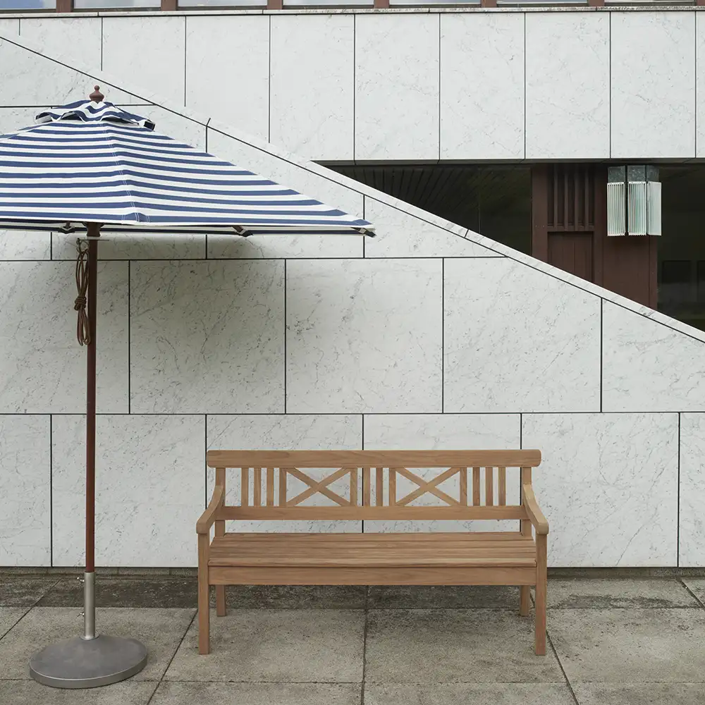 Messina Aurinkovarjo Ø270 Cm Dark Blue Stripes 