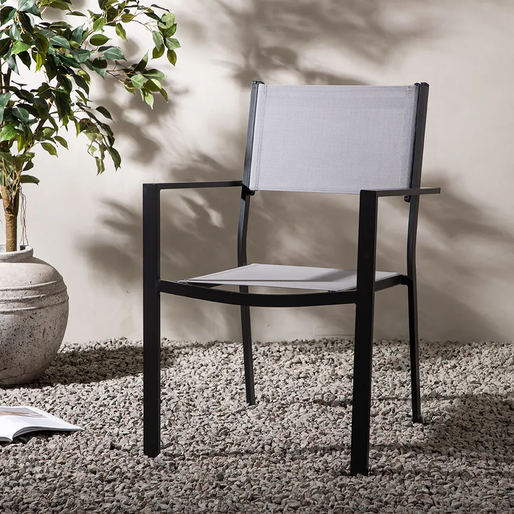 Copacabana ruokapöydän tuoli musta/harmaa 2 kpl