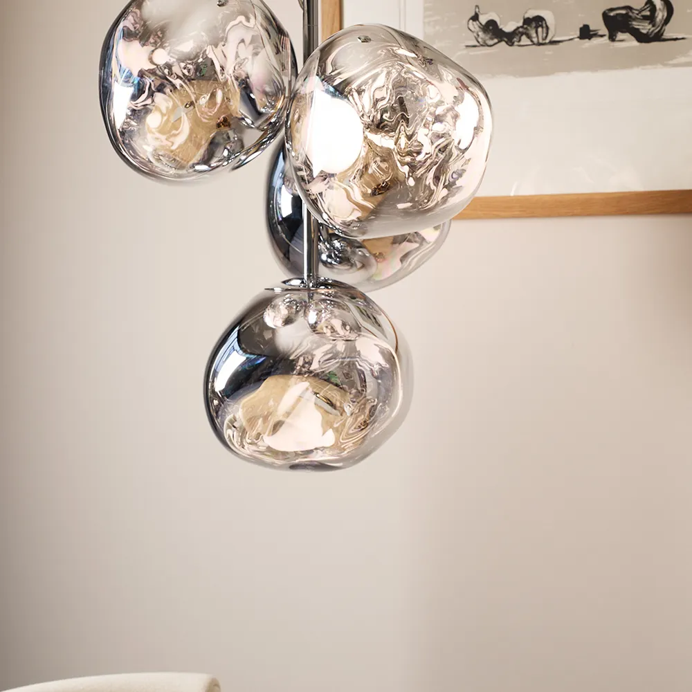 Melt Chandelier Mini Silver LED