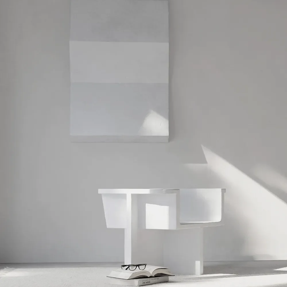 Brutus Lounge -nojatuoli - Luunvalkoinen