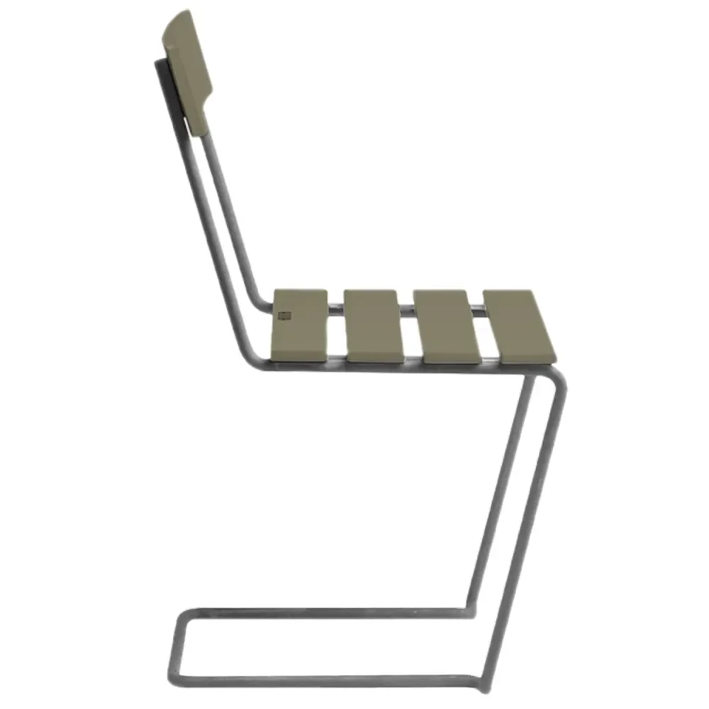 Tuoli 1 Vihreä lakattu tammi / kuumasinkitty runko