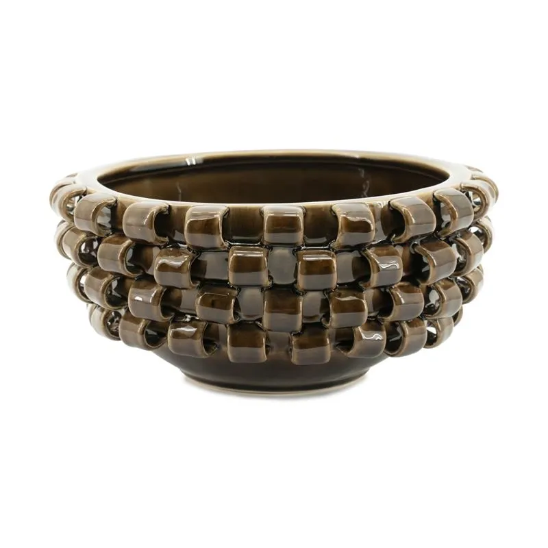 By-Boo, Bowl Loopa - brown 36x36x39 cm