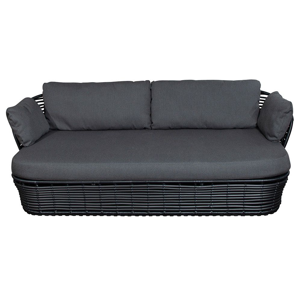 Basket loungesoffa Graphite konstrotting sis. harmaa Airtouch tyynysetit