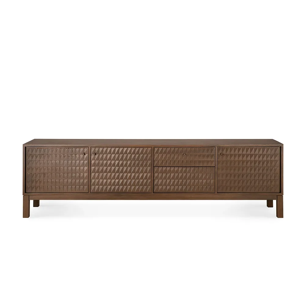 TV-taso tiikistä Sono Light Brown L212 cm