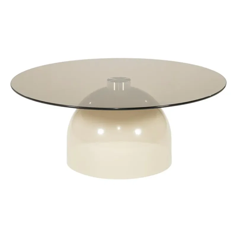 By-Boo, Irona large sohvapöytä 80x80x33 cm lasi beige