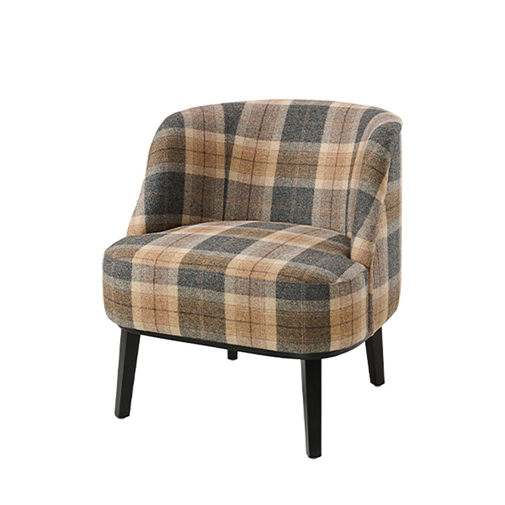 Fairfax kangasnojatuoli Alister plaid brown
