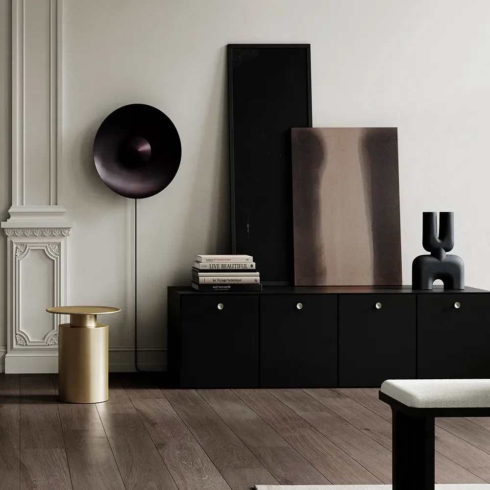 Pillar-sohvapöytä, korkea - messinki