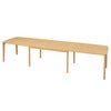 SM107 Ruokapoyta 101x160-316-368 cm Massiivinen luonnonoljytty tammi