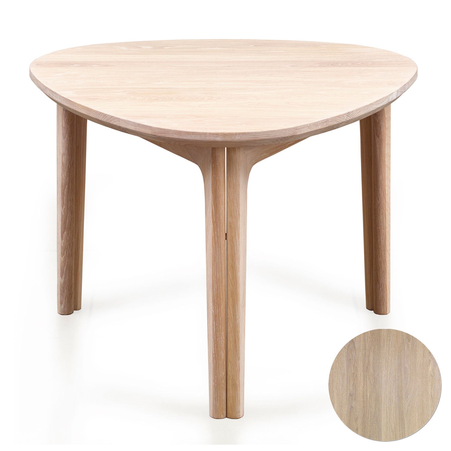 Sm207 sohvapöytä tammi massiivipuu valkoöljy 65x63x47 cm