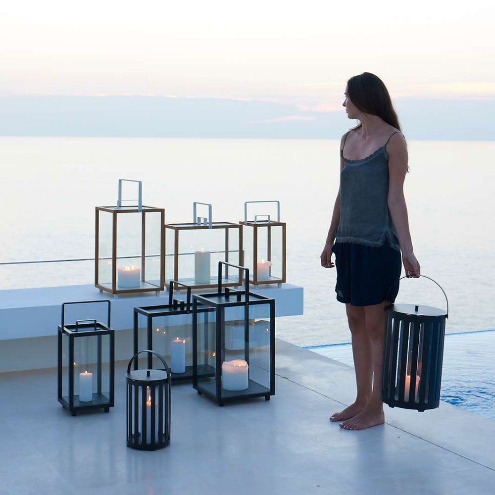 Lighthouse kynttilänjalka iso Lava Grey