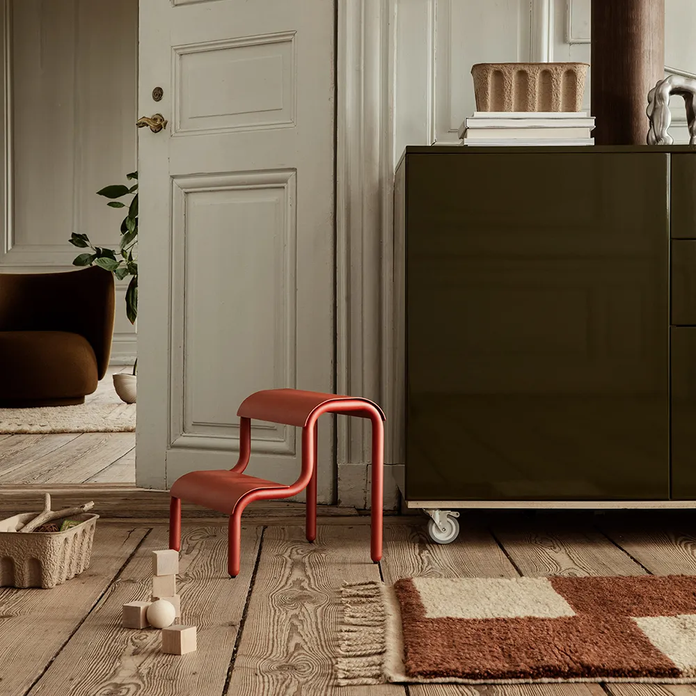 Mara solmittu matto 120x80 cm tummanharmaa/valkoinen