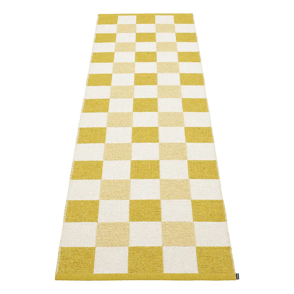 Pappelina Pix matto 70×240 cm Mustard/Vanilla/Pale Yellow