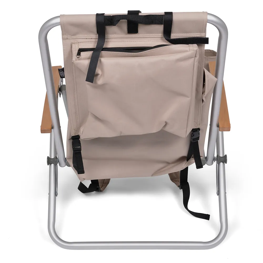 Roxy rantatuoli kylmälaukulla ja matkapuhelintaskulla beige