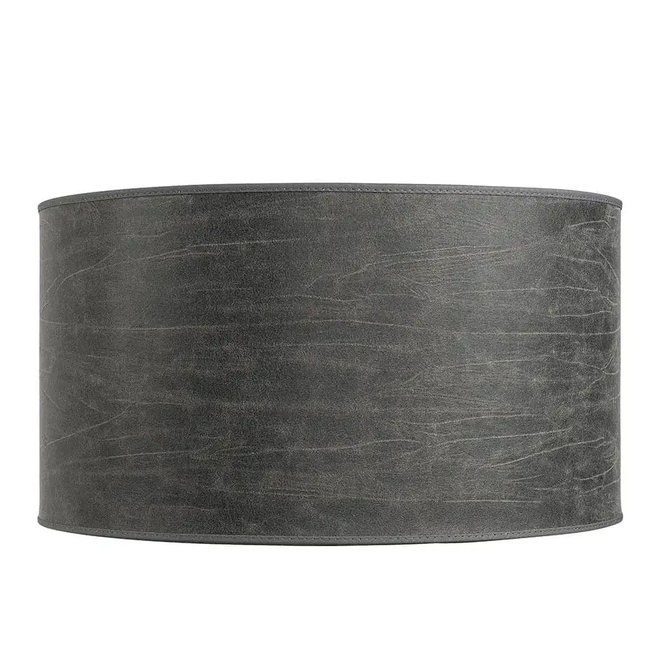  Lampunvarjostin Cylinder Medium Leather Grey Artwood