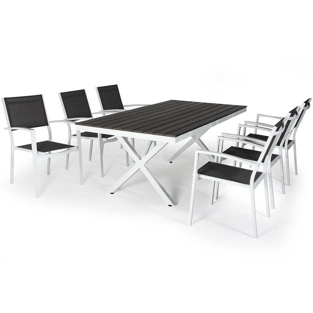 Leone ruokailuryhmä 6 tuolia Brafab