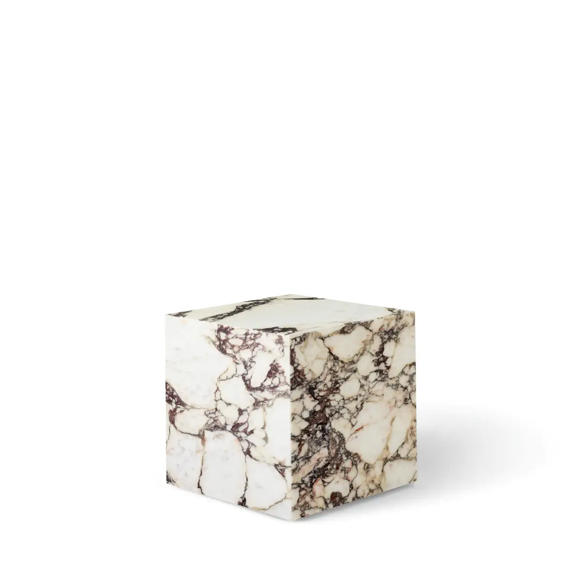 Plinth Table, Calacatta Viola marble