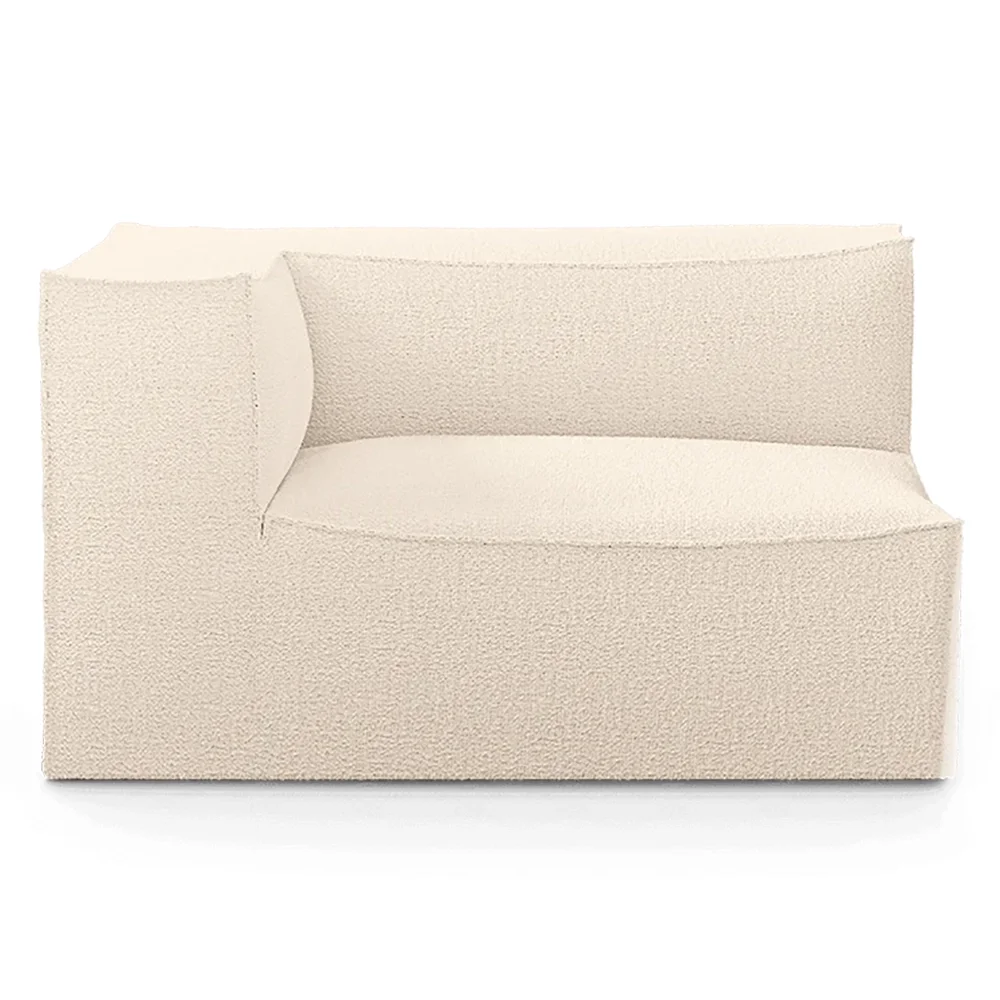 Ferm Living, Catena 138 cm käsinoja vasen Wool Boucle - Off-White