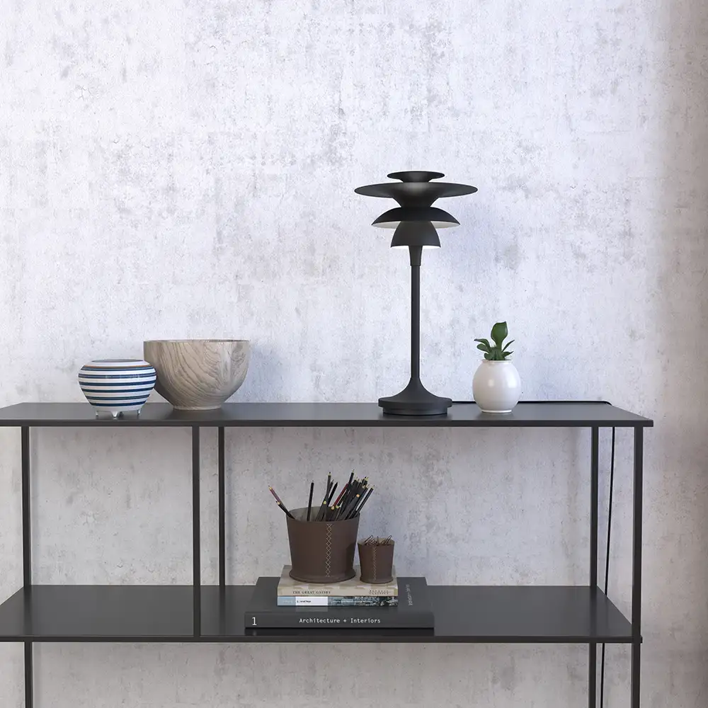 Picasso pöytävalaisin 350 mm mattamusta