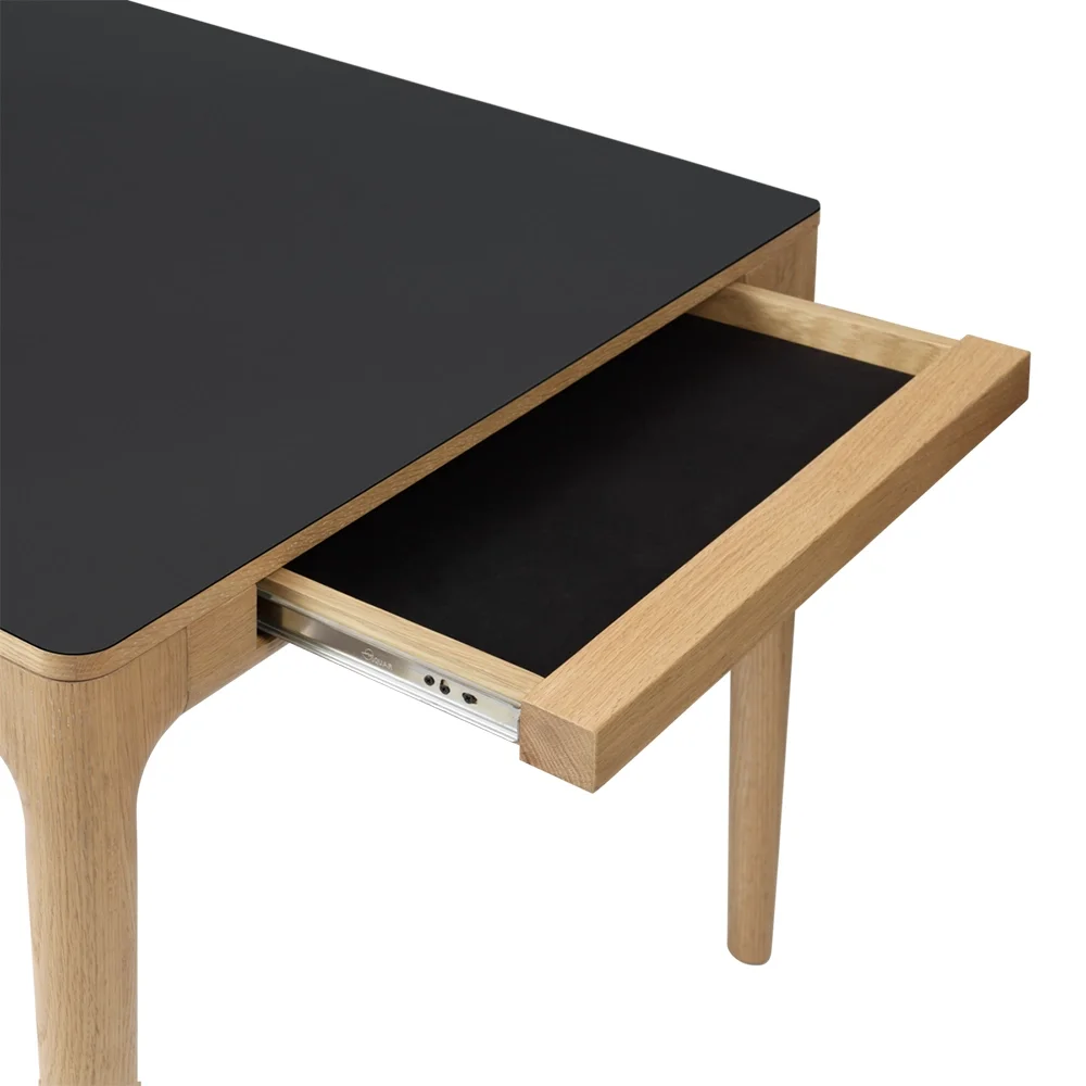 Heart'n'Soul ruokapöytä 200/300x90x75 tammi/musta