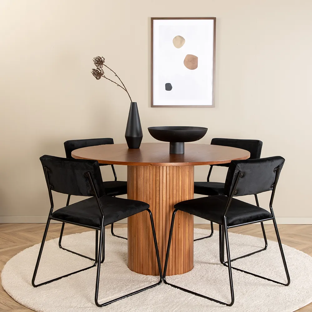 Bianca ruokapöytä Ø110 pähkinäpuu 