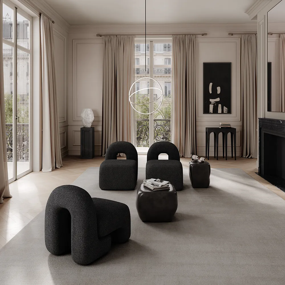 Daiku Lounge -nojatuoli - Syvän harmaanruskea