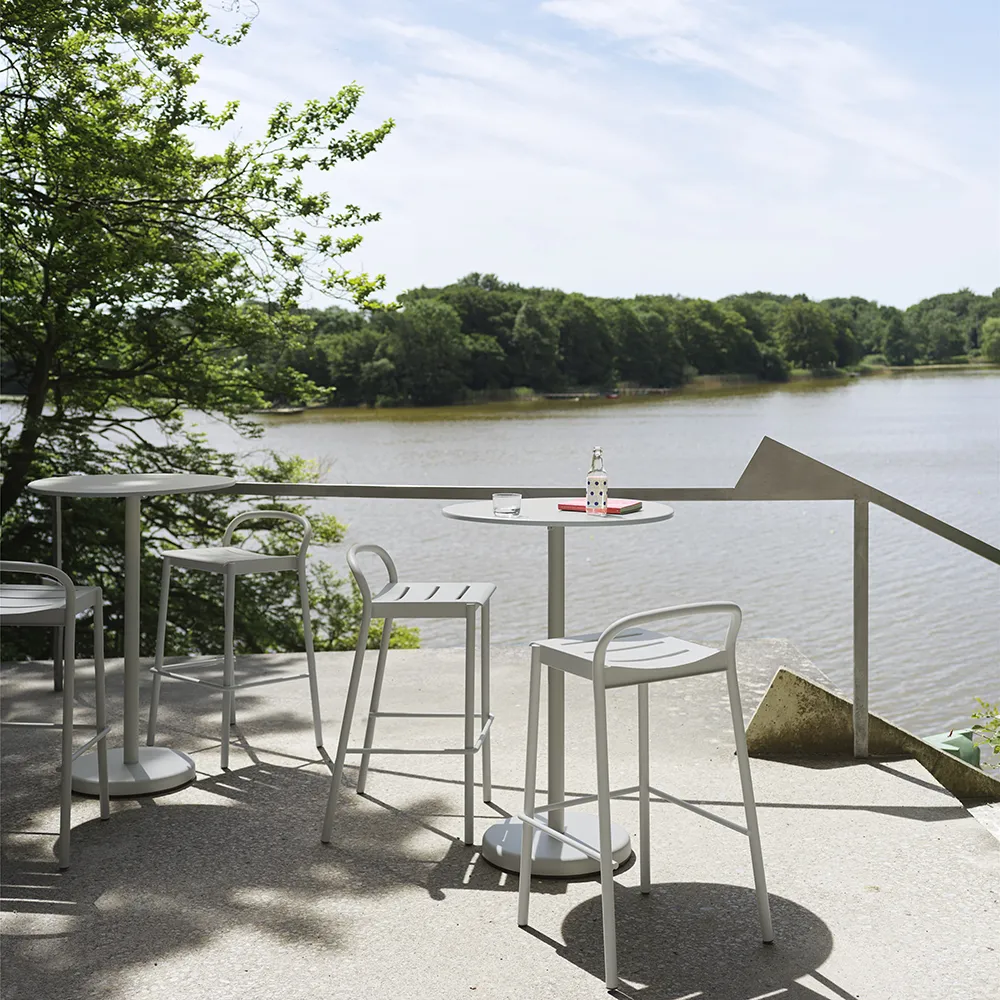 Linear Steel Baaripöytä Ø70 cm Anthracite Black 