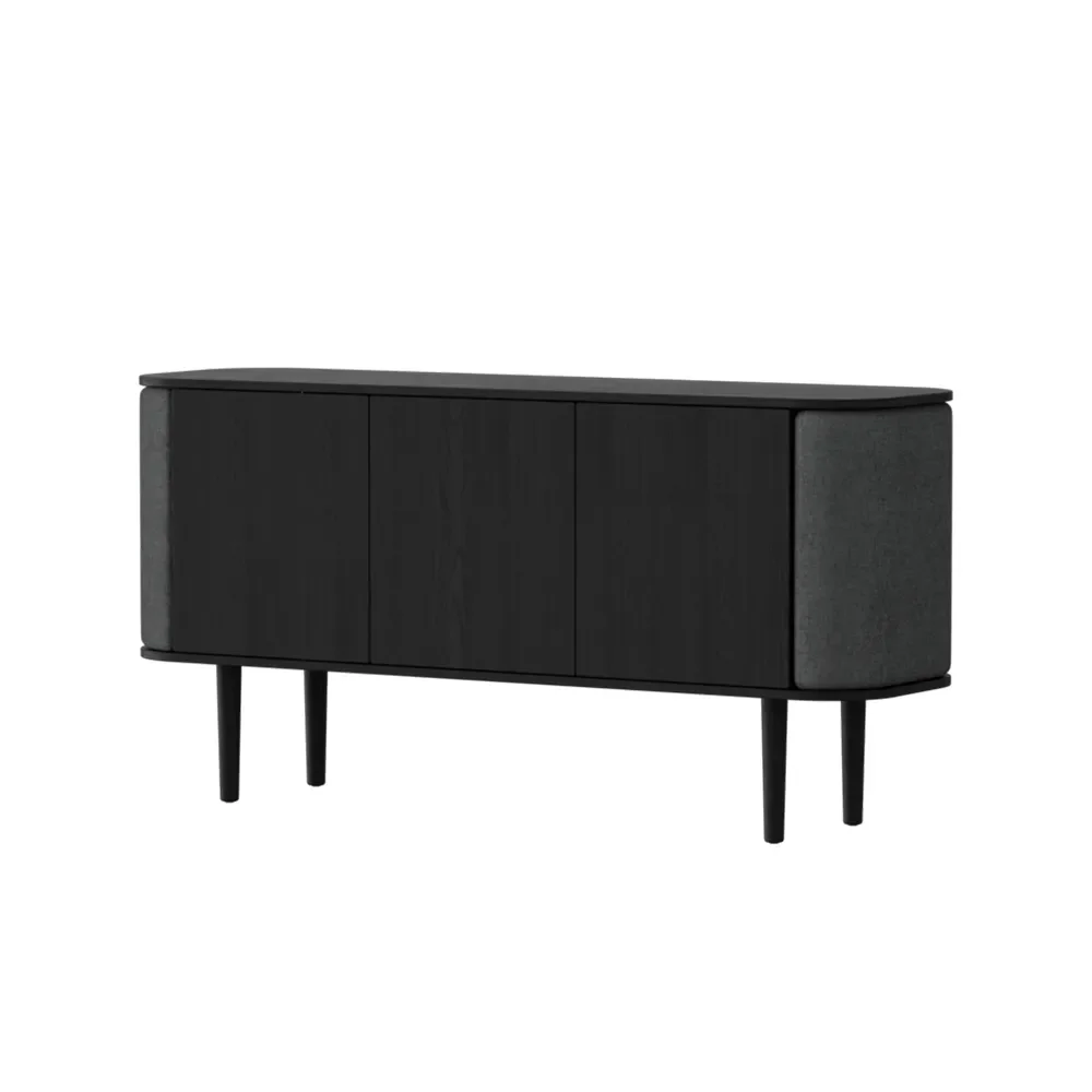 Treasures 3-ovinen kaappi, musta tammi/Shadow