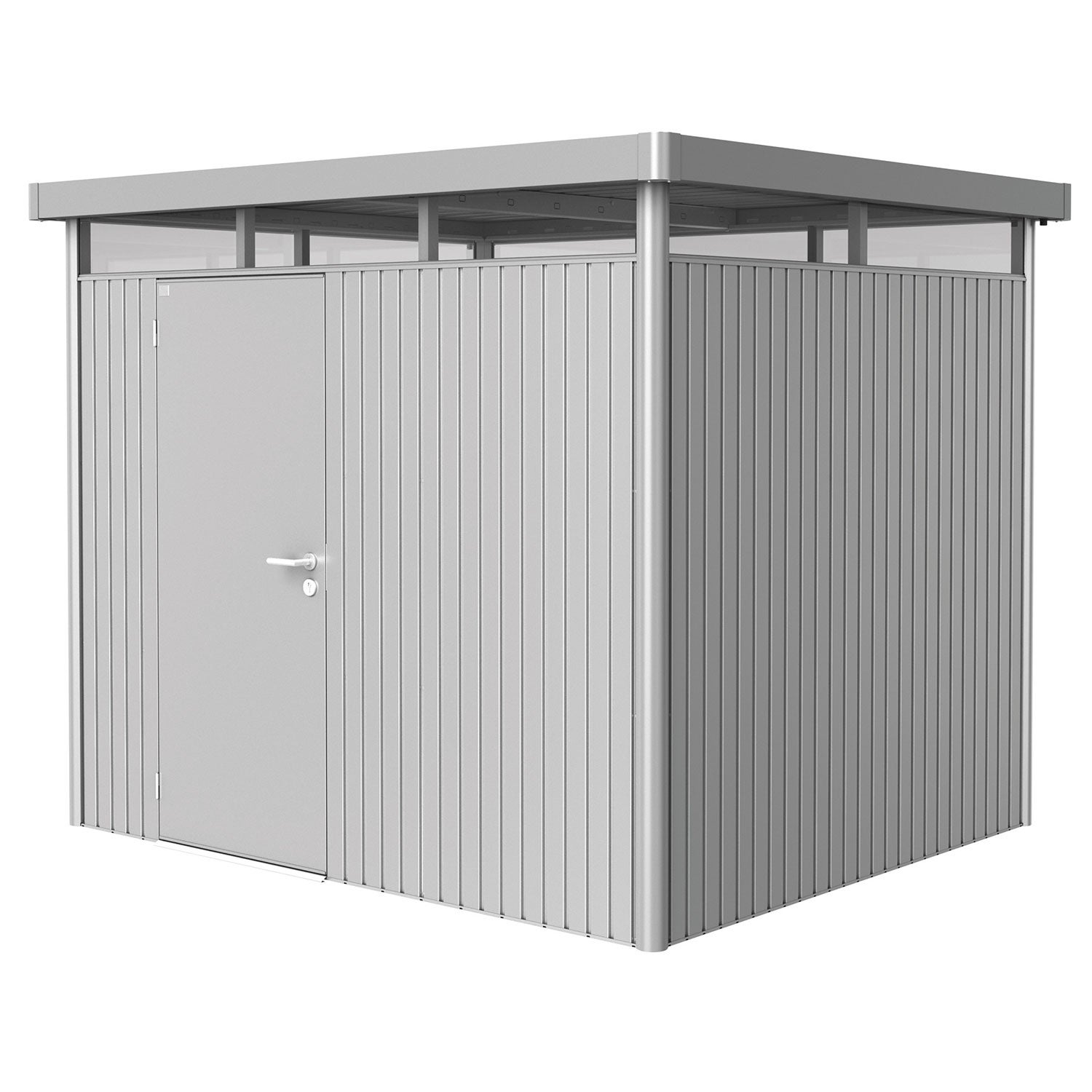 Highline puutarhavarasto koko h3 metallic hopea kanssa