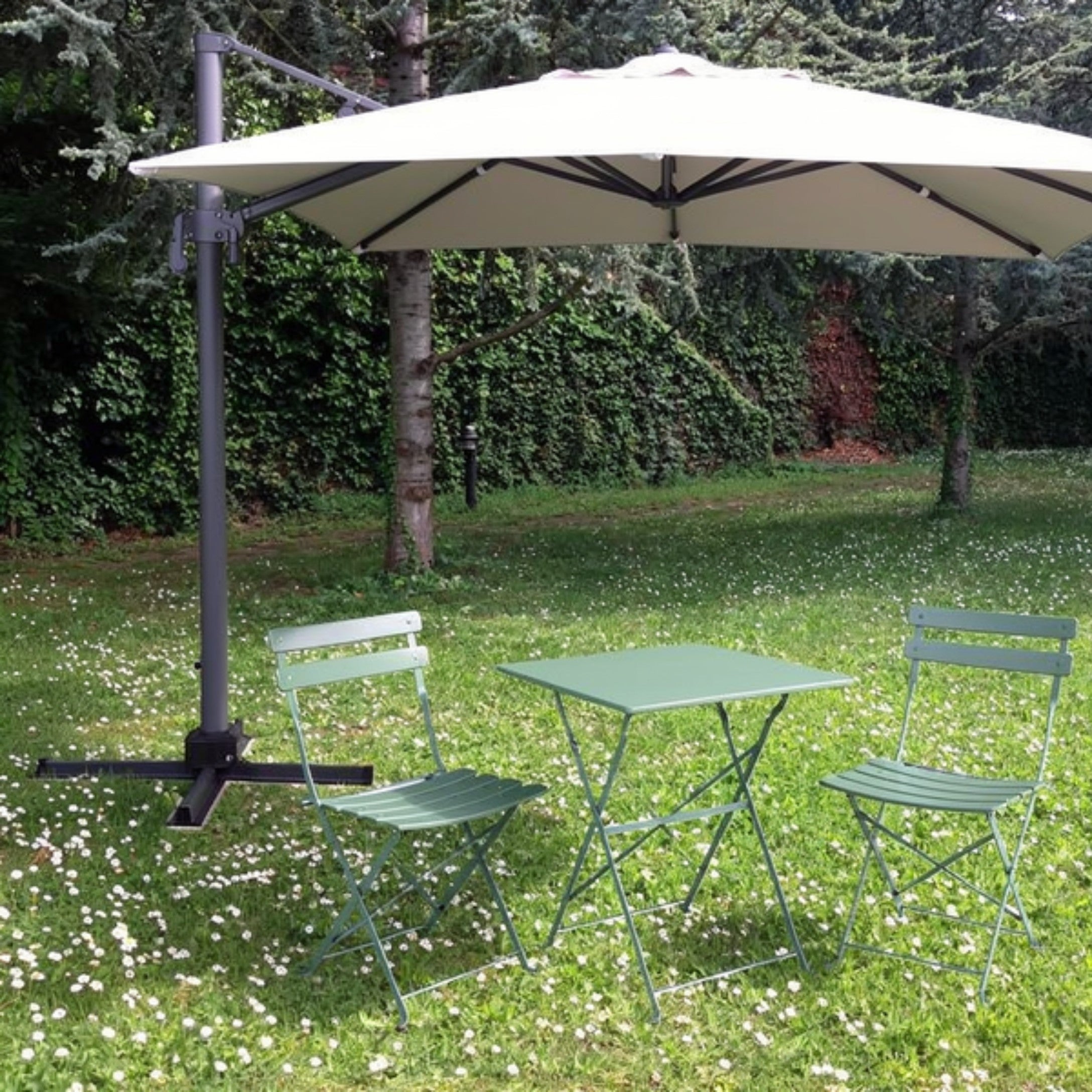 Ponte kahvilapöytä ja tuolit metsänvihreä Brafab