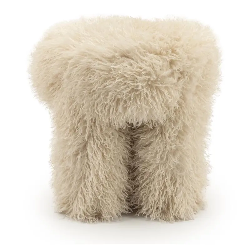 By-Boo, Stool Doodly - beige 40x40x43 cm