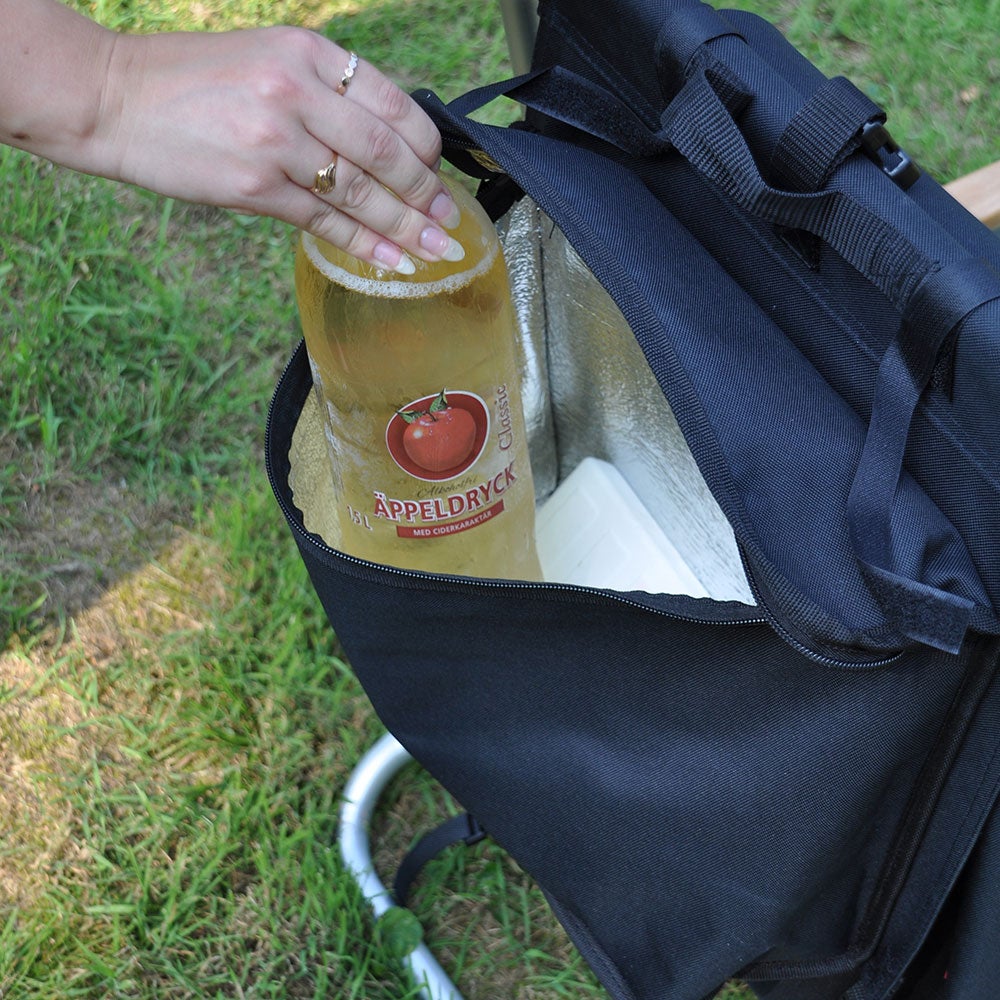 Roxy rantatuoli kylmälaukulla ja matkapuhelintaskulla Bordeaux