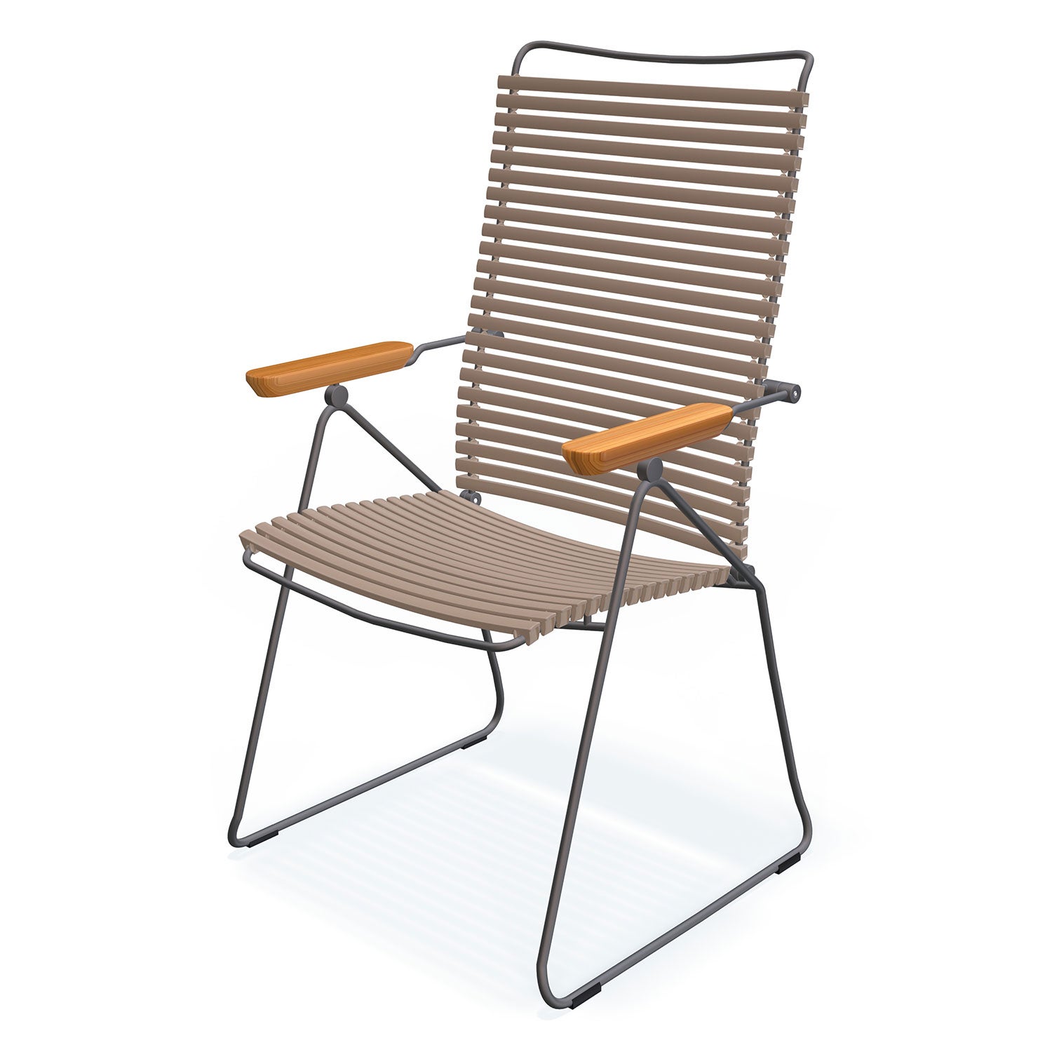 Click positionsstol hiekka lamellas bambu