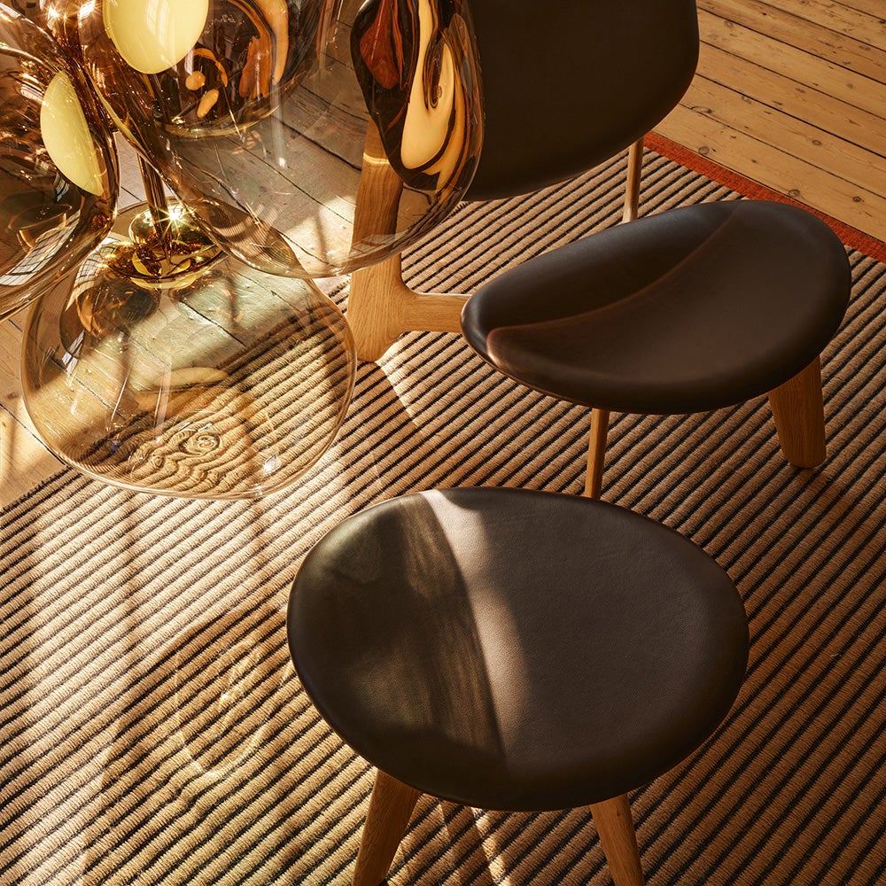 Slab-rahi luonnonvärinen musta nahka