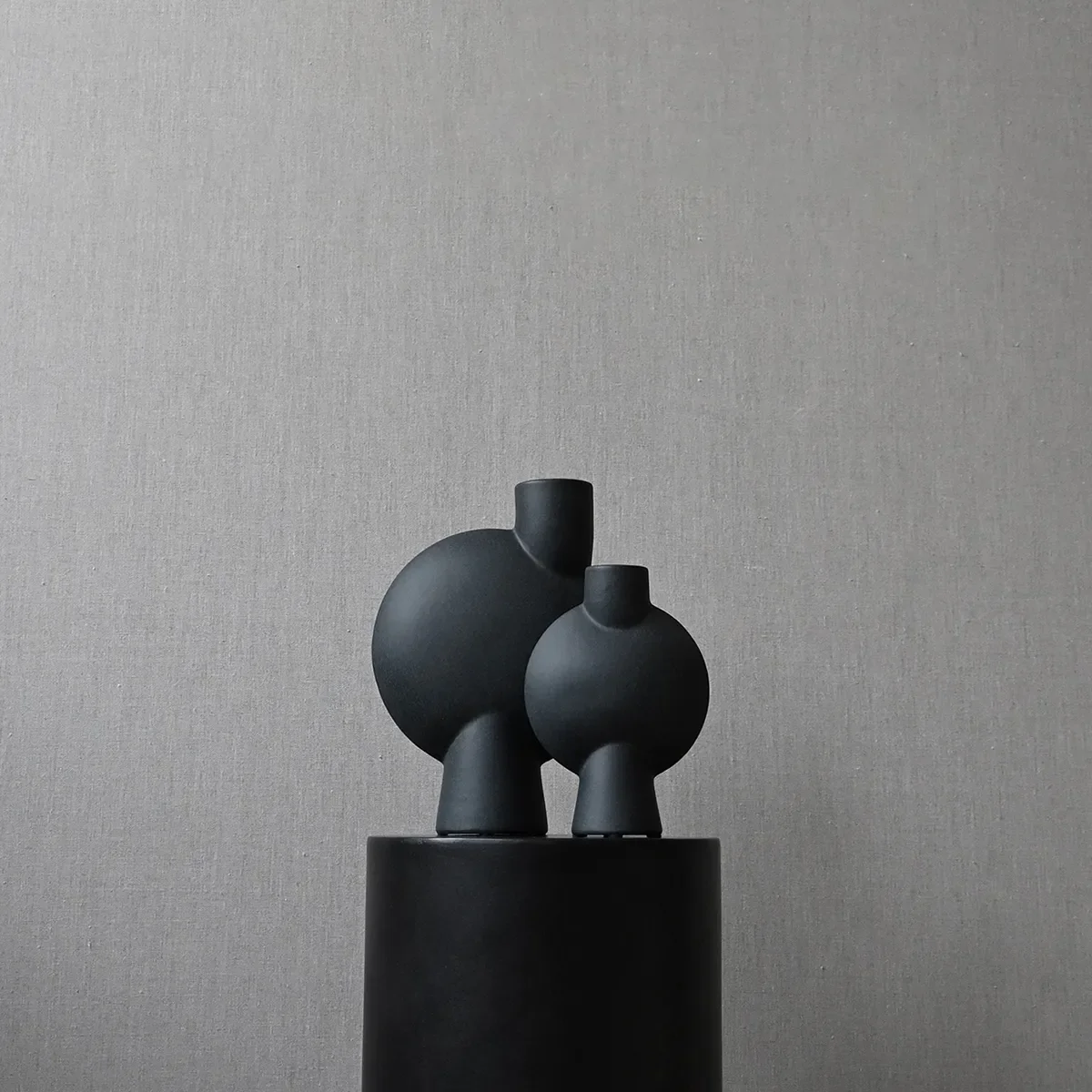 Käsinmaalattu maljakko Sphere Bubl Mini Black H19 cm