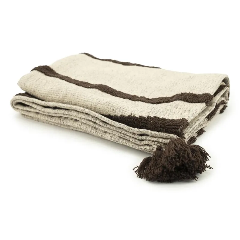 Plaid Majani - dark brown 170x130 cm