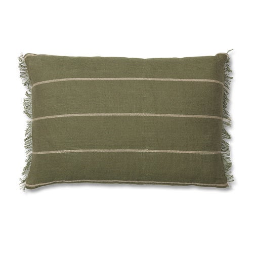 Calm Tyynyliina 60x40- Olive/Off-white