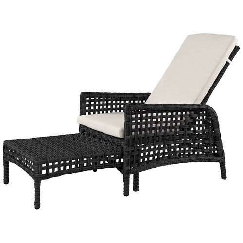 Aurinkotuoli Tampa Classic polyrottinki Twist musta ilman pehmustetta Artwood 