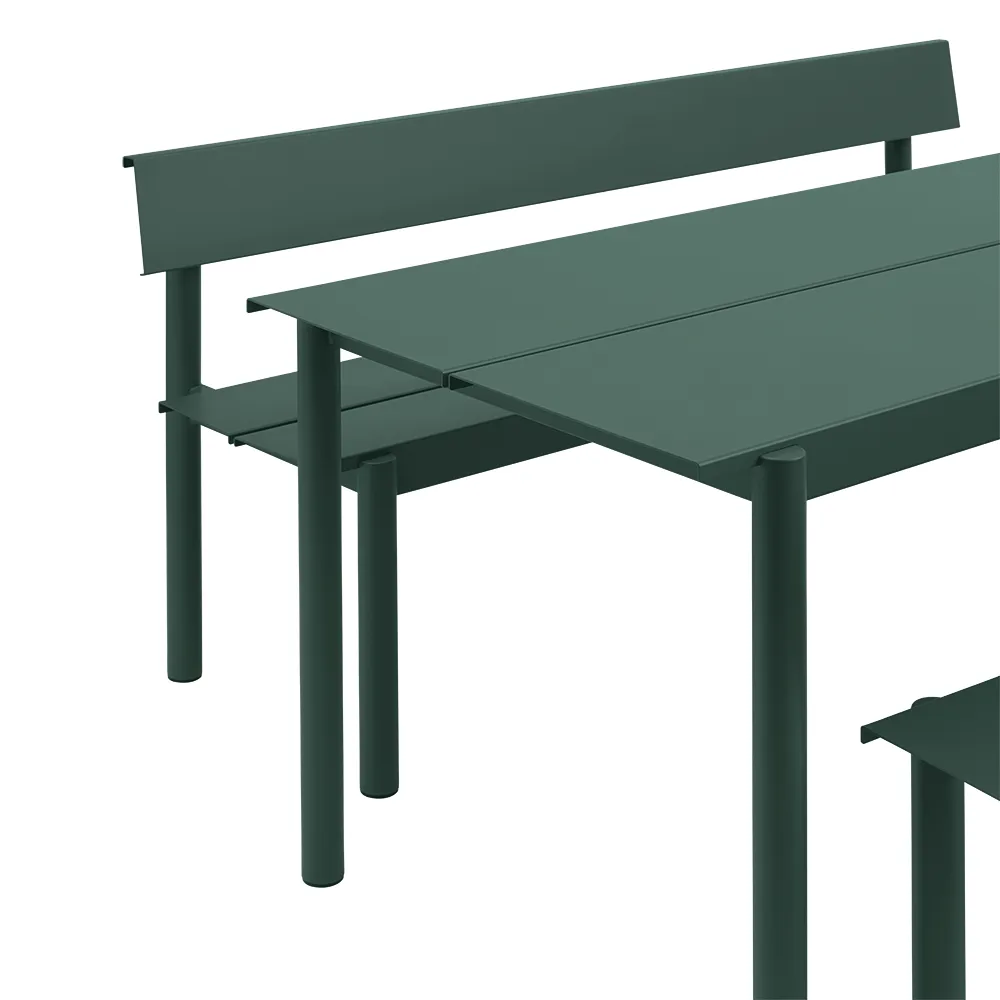 Teräspenkki 170cm Linear Steel Dark Green