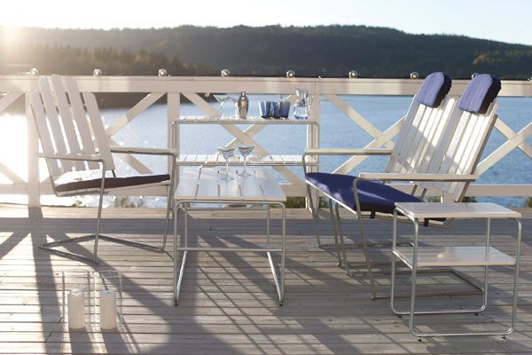 L105 apupöytä tiikki Grythyttan Stålmöbler