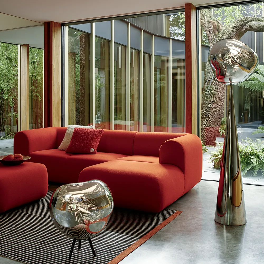 Melt Portable Large lattiavalaisin Silver LED