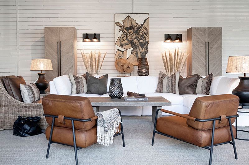 Sinclair nojatuoli ruskea nahka Artwood