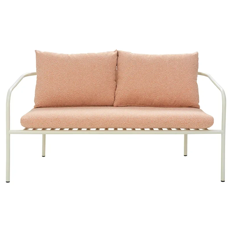 Bendt sohva Pearl White / Teddy Orange