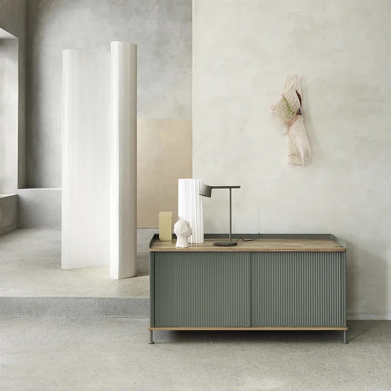 Enfold senkki 124 x 45 cm  - oiled oak Dusty Green