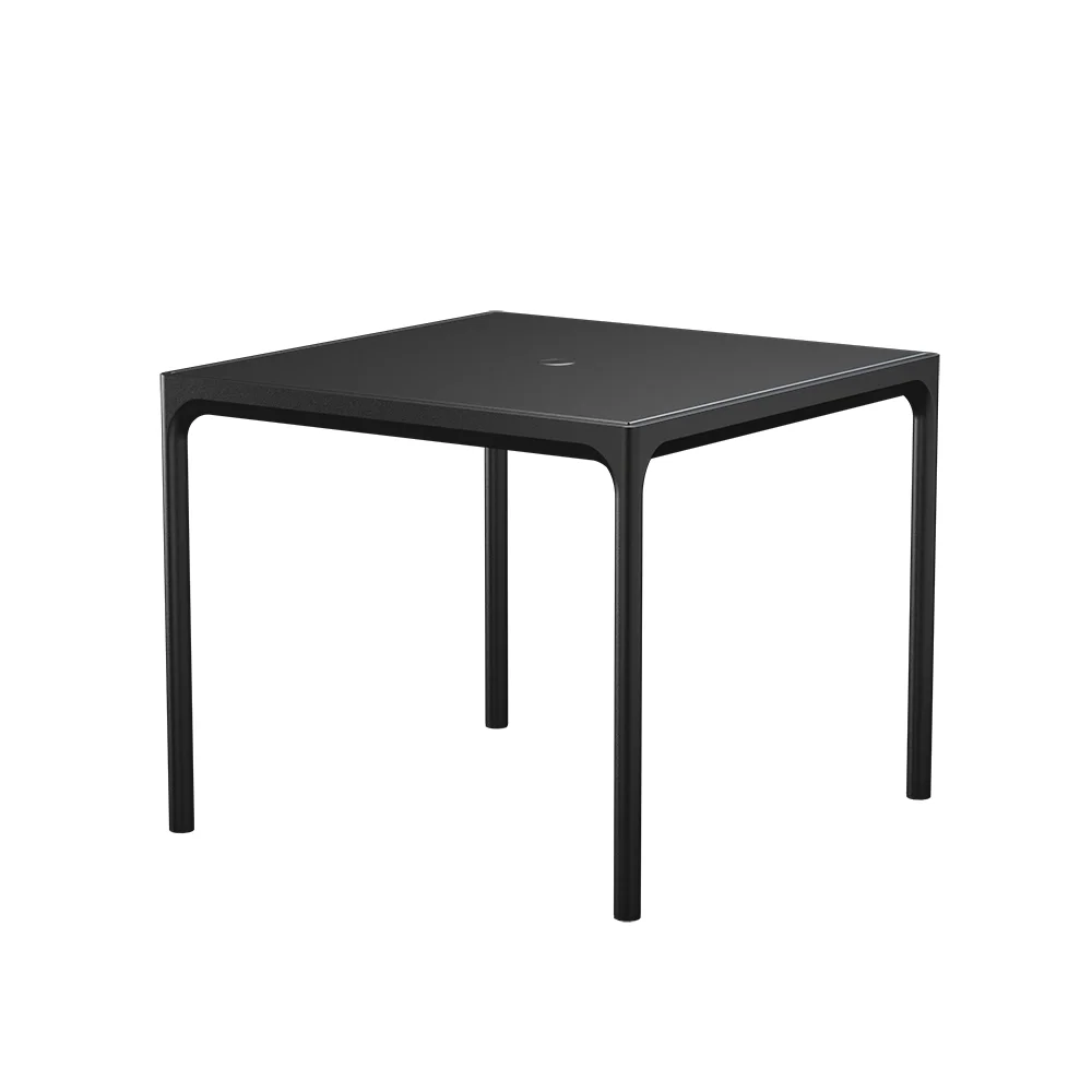 FOUR alumiinipöytä 90x90 cm musta