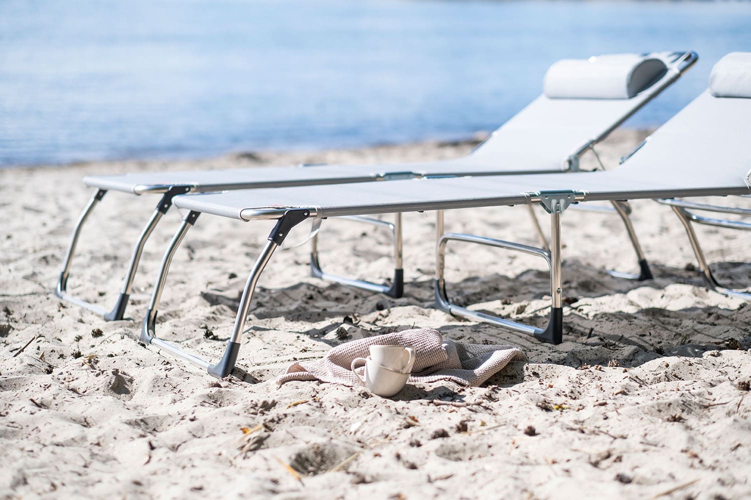 Amigo aurinkotuoli xxl grey alumiini/textileeni