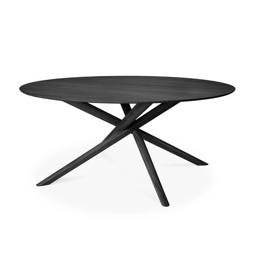 Mikado Ruokapöytä Ø150 cm Musta Tammi
