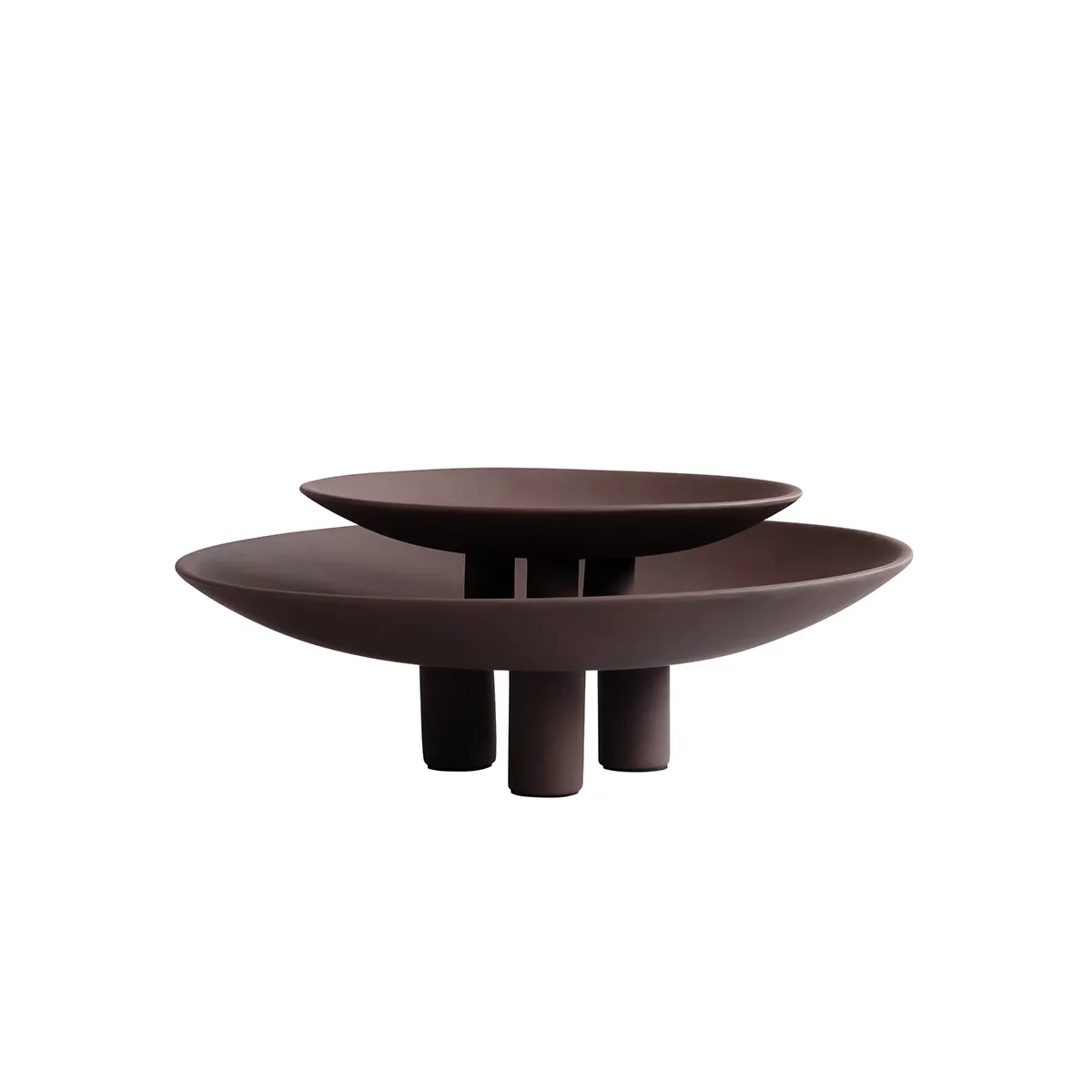 Käsinmaalattu koristevati Duck Mini Chocolate Brown Ø 30 cm