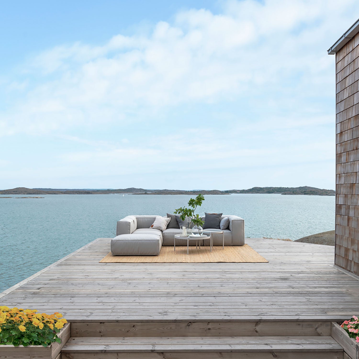 Asker kulmaosa beige Skaargaarden