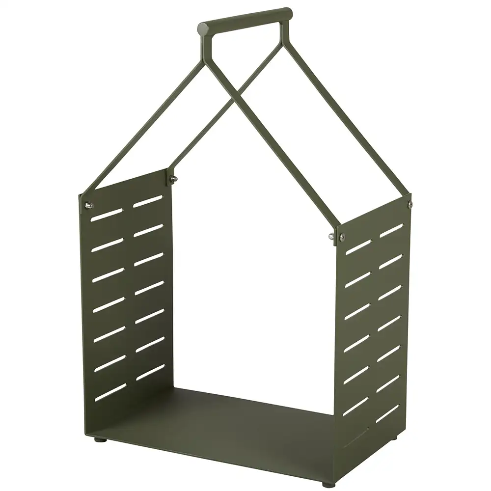 Belfort polttopuukori moss green Brafab